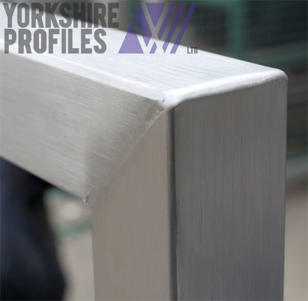 Stainless steel welded box section.