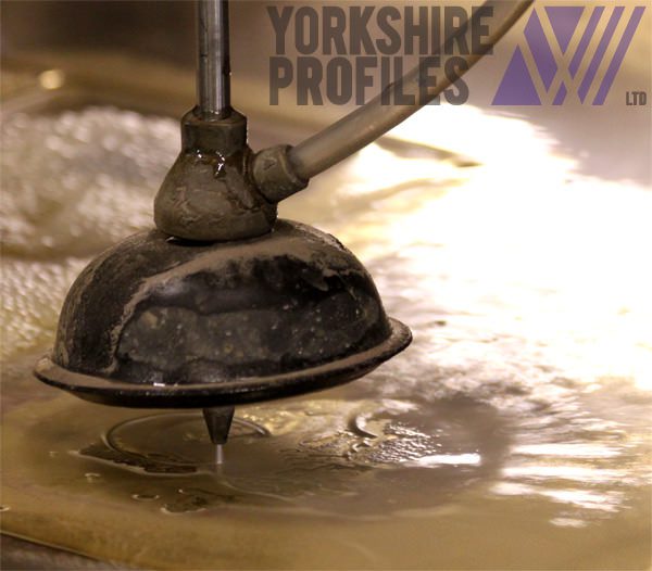 Waterjet cutting polished brass