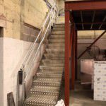 Aluminium tread plate stairs for a mezzanine floor