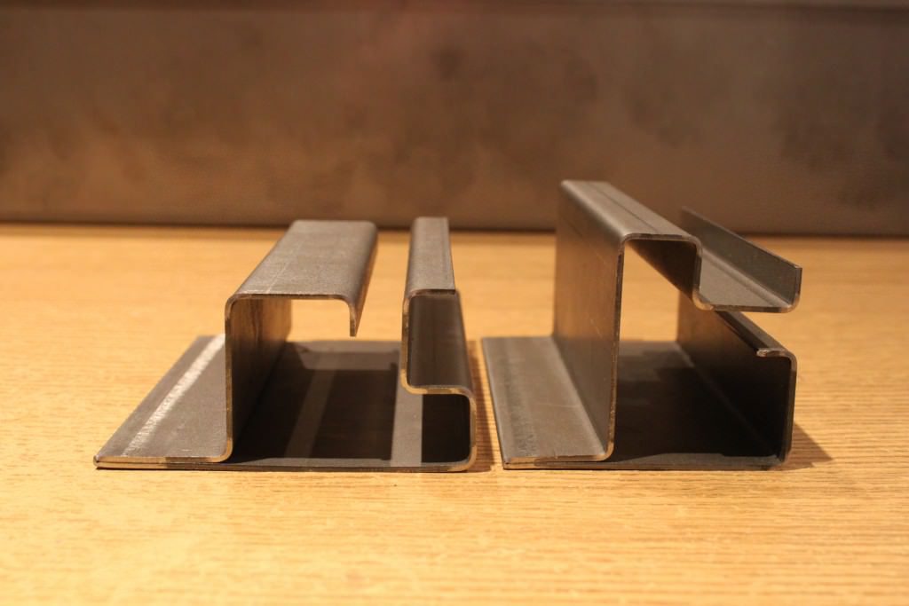 Sheet metal components laser cut and folded using CNC press brake