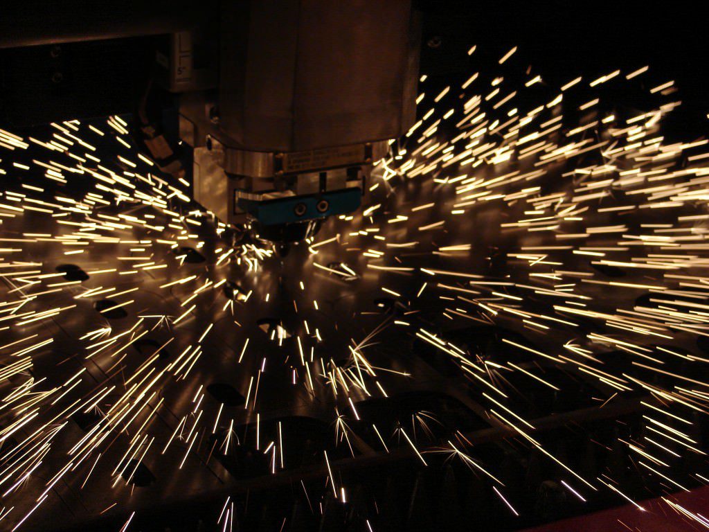 The piecing of sheet metal