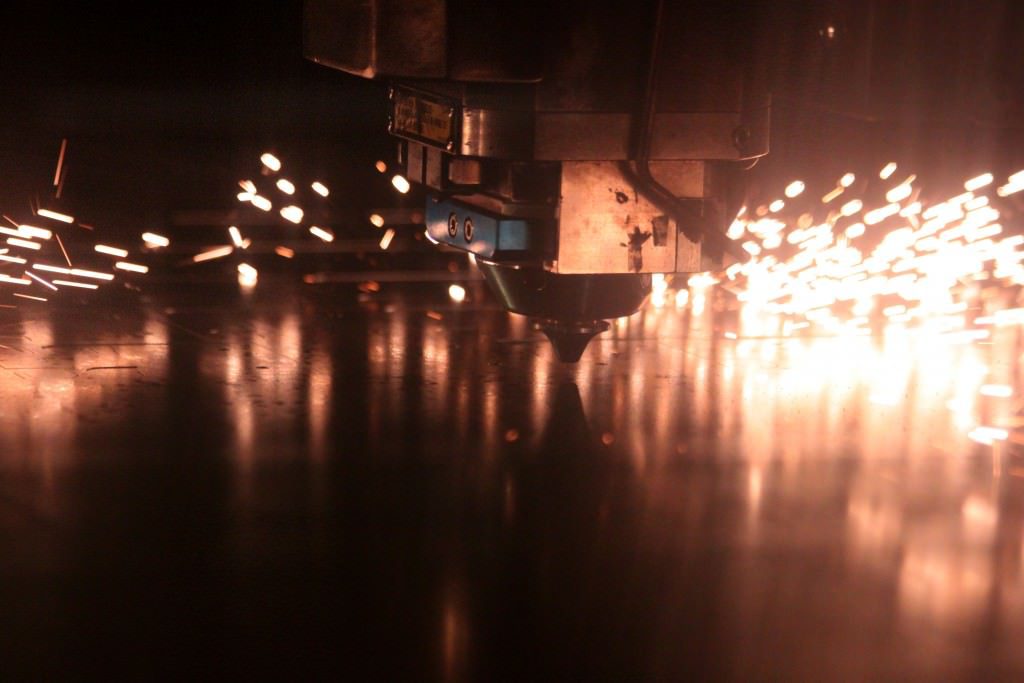Laser cutter piercing mild steel sheet metal