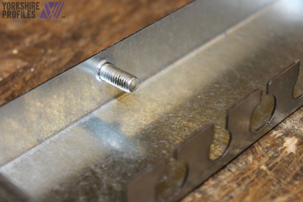 Laser cut Galvanised casing with studs